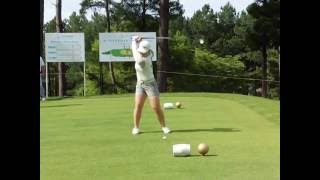 女子プロの動画を見ながら練習をしたいと思っている ゴルファー ゴルフ初心者上達案内