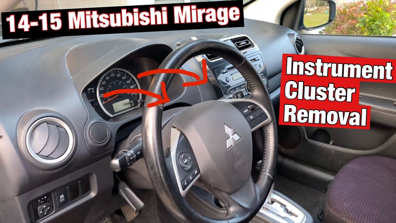 Mitsubishi Mirage instrument cluster removal.￼