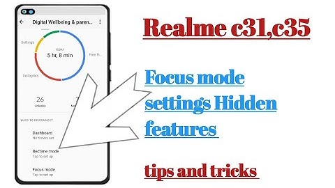 Realme c31, c35 Focus mode settings Hidden features how to use