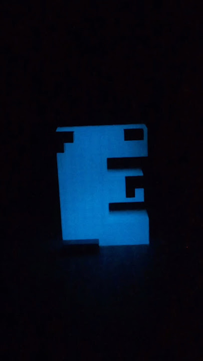 LEGO Compatible Letter E Printed in @amolen3d_official Glow In The Dark Blue