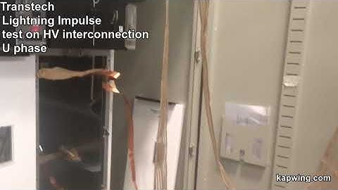 Lightning impulse test on HV interconnection U phase