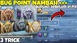 BUG POINT NAMBAH BANYAK ! DAPET BOX EPIC GRATIS EVENT M3 ROGER PRIME PARTY WEEK MOBILE LEGENDS