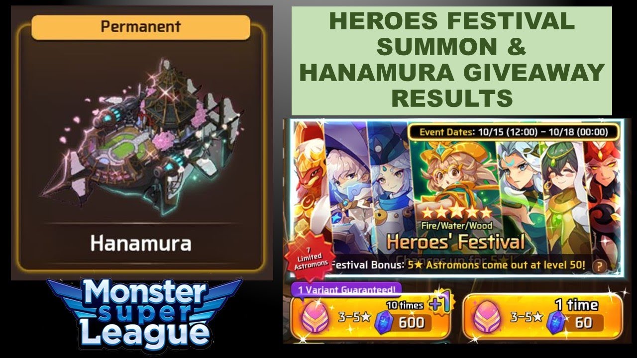 Hanamura & Heroes Festival - August 2021 Monster Super League