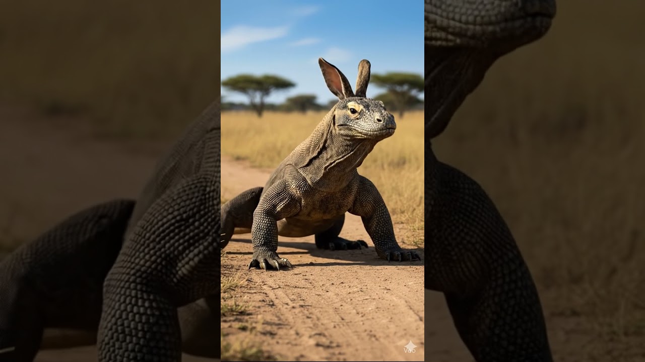 Komodo 🦎 + Rabbit 🐇 Unbelievable Animal Fusion | Viral Hybrid Trend 