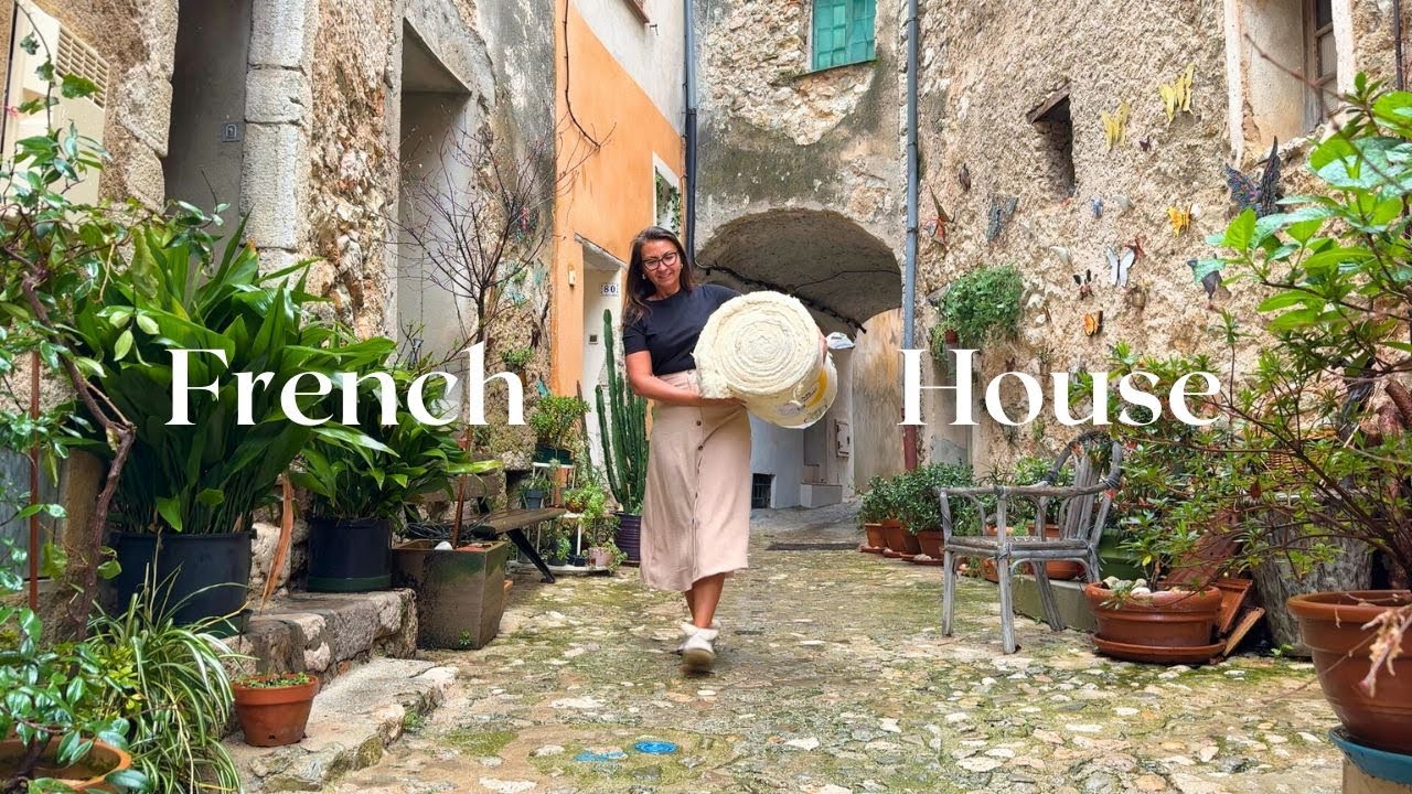 Transformation of a French Village Home, Building a Dream Cozy Salon & New Bedroom | South of France