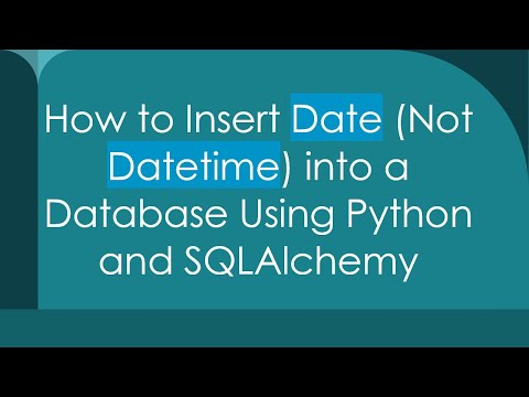 How to Insert Date (Not Datetime) into a Database Using Python and SQLAlchemy