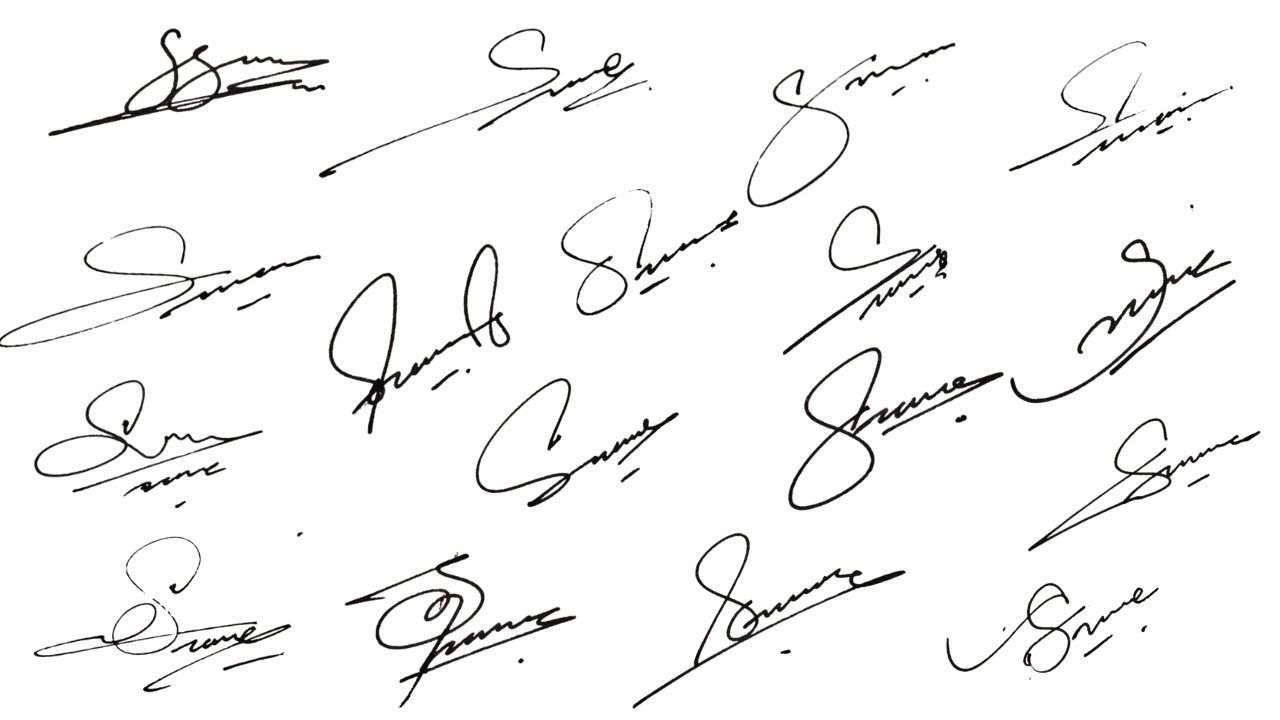 Letter S Short signatures Signature style of S Signature style of