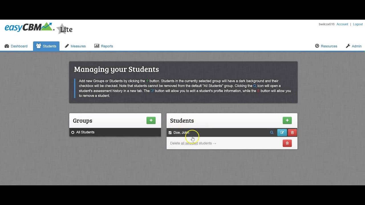 Creating Students and Classes in Easycbm.com - YouTube