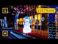 Walking in Vietnam. Night city walk in Hanoi City. Hello, New Year! Binaural Audio. [4K] 2020
