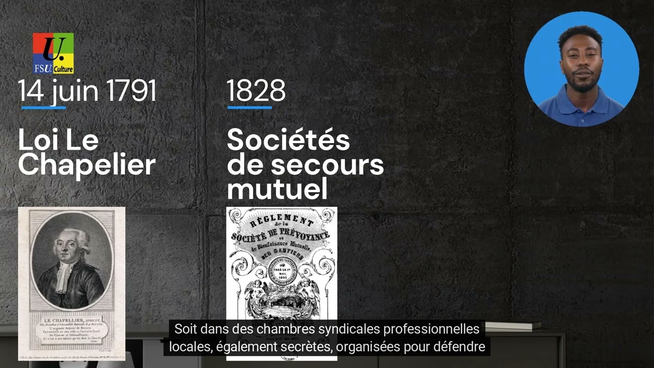 Histoire du mouvement syndical en France :  premier épisode