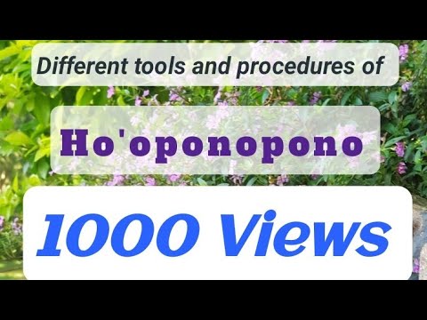 Video: Hooponopono Tools