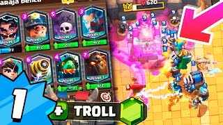 ¡¡NIVEL 1 CON TODAS LEGENDARIAS ARRASANDO EN ARENA 2!!  MAZO INVENCIBLE DE CLASH ROYALE