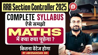 Celebrity RRB Section Controller Recruitment 2025 | Complete Syllabus | Maths Weightage | By Abhinandan Sir Profile