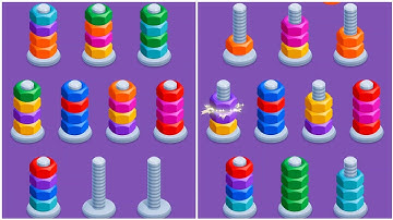 Nuts Sort Master Walkthrough 6, ios Gameplay Simulator Think Brain Puzzle Android Games