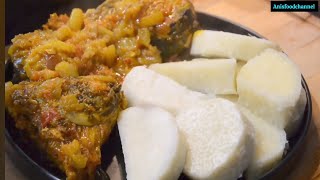 Cooking Delicious Ghanaian Gardeneggs Stew With Yam | Easy and Quick Recipe| Ghana Food | Streetfood