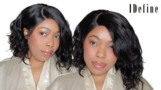 BEAUTY ON A BUDGET | $99 WAVY 12 INCH LACE CLOSURE GLUE LESS WIG | IDEFINE WIG