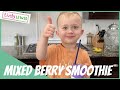 Levi and Ivy make Dino smoothies with Mommy! #smoothies #kidssmoothie