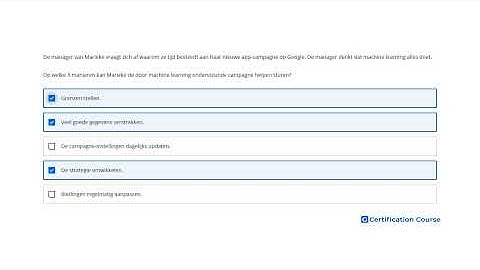 De manager van Marieke vraagt zich af waarom ze tijd besteedt aan haar nieuwe app-campagne op Google