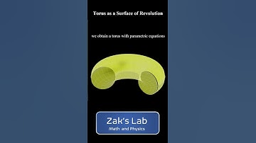 How to construct a torus as a surface of revolution (animation of a parametric surface).