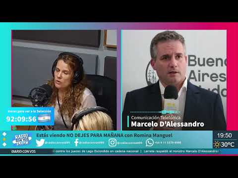 Marceo D'Alessandro - Ministro de Justicia y Seguridad de la Ciudad  | No Dejes Para Mañana