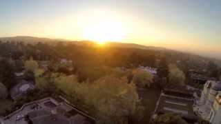 Lost (almost) quadcopter in sunset