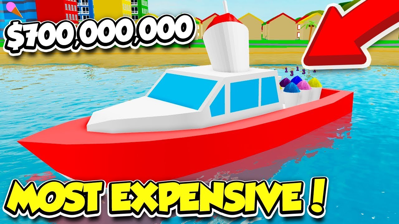 Buying The 700 000 000 Boat In Ice Cream Van Simulator So Overpowered Roblox Youtube - ice cream van simulator roblox