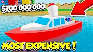 BUYING THE $700,000,000 BOAT IN ICE CREAM VAN SIMULATOR!! *SO OVERPOWERED* (Roblox)