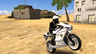 Police Motorbike Desert City - Android Gameplay screenshot 3