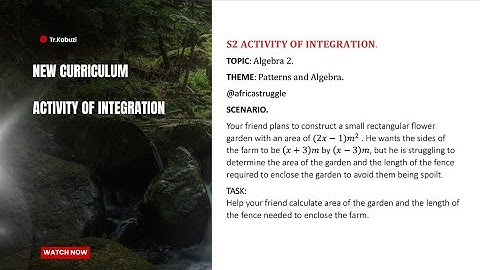 S2 Activity Of Integration solution topic 6.............@africastruggle
