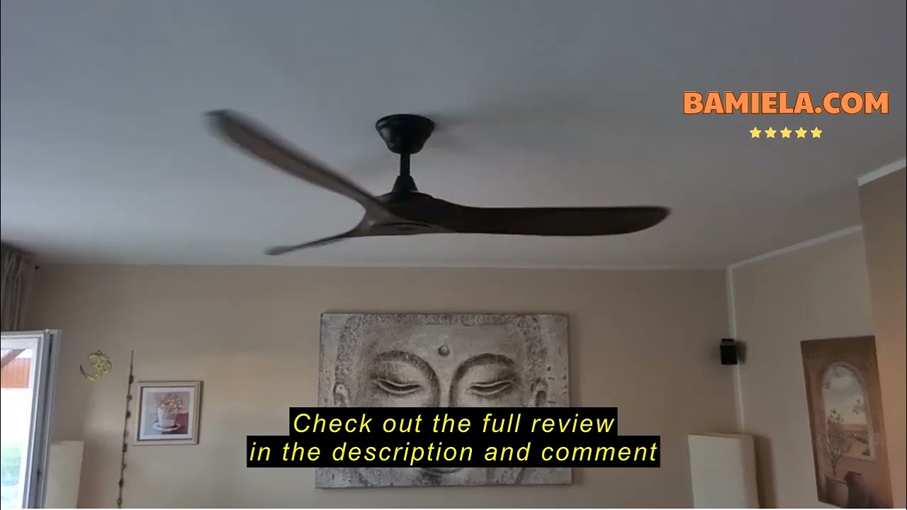 Review MSHENUED 52 Wood Ceiling Fan With Remote Control Modern Fans 6 Speed 3 Blade Ceilin