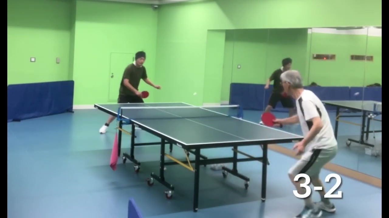 ジジイ卓球、ライバル、キンムと！