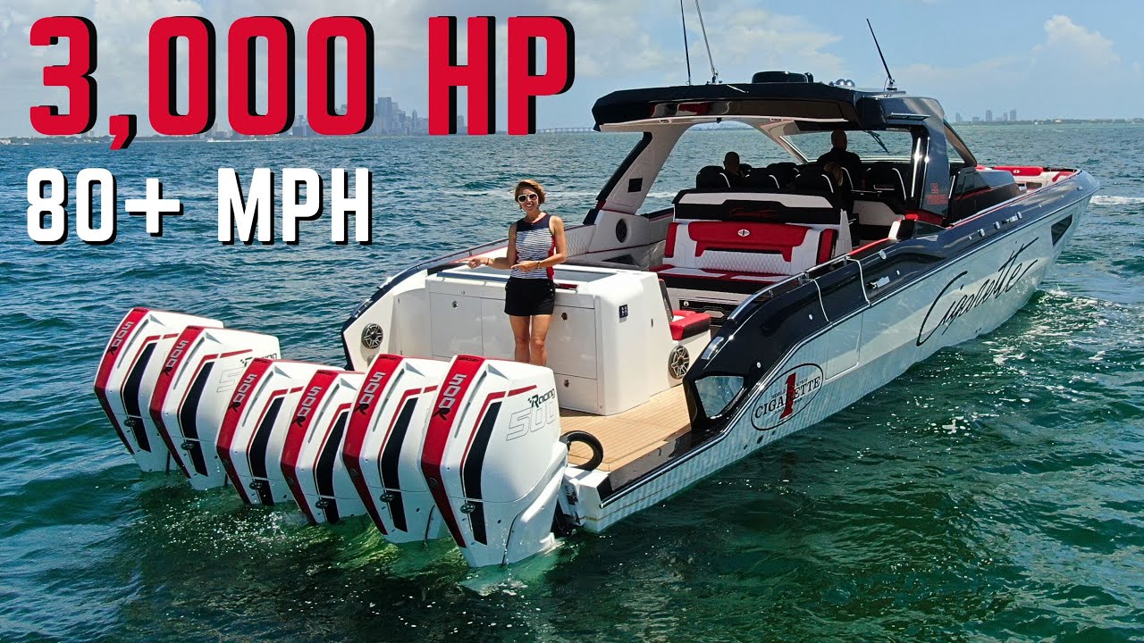 2024 CIGARETTE 52′ THUNDER Sea Trial & Full Tour Fast Performance Racing Boat