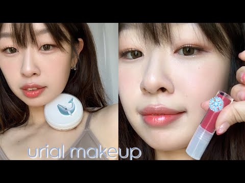 청초해보이는💧유리알 <strong>광택</strong> 메이크업 (요즘 페이보릿 아이템들로! / 미출시 마켓예정 제품들 슾오!!🐳)
