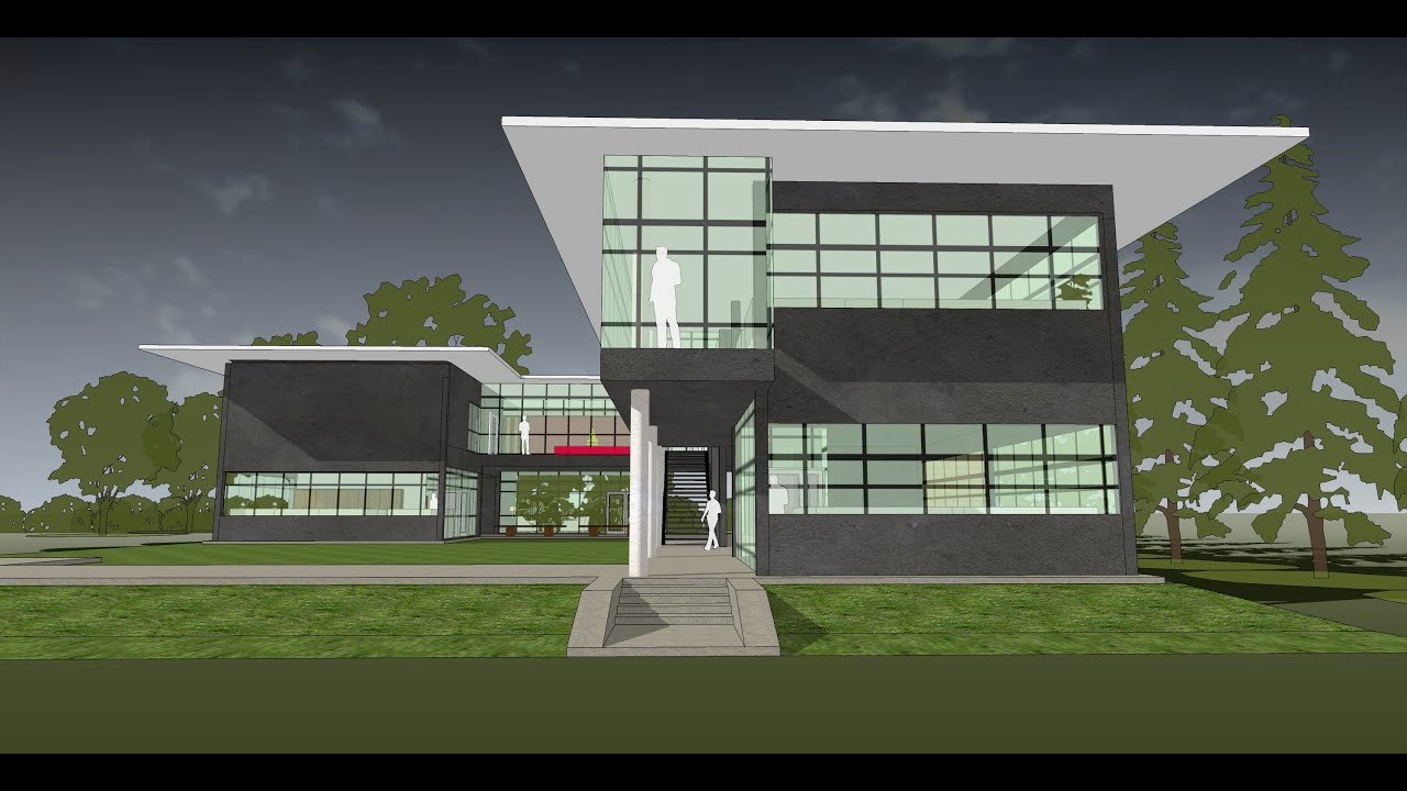 2014 Office with green negative space : Architectural preliminary