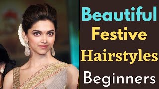 Festive Season Hairstyle For Medium Hair | Hairstyles | Hairstyle for beginners | KGS Hairstyles