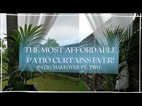 Ikea Lill Curtains Diy Outdoor Curtain Rod Extreme Patio Makeover Pt 2 You Ikea Lill Curtains Diy Outdoor Curtain, Ikea Patio Curtains