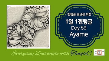 1일1젠탱글®️Day59-Ayame/How to draw zentangle pattern
