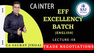 L-48 Economics For Finance  | CA Inter | CA Saurav Jindal | KSJ Teaching | Trade Negotiations-01