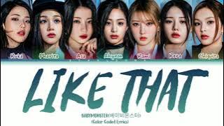 BABYMONSTER 'LIKE THAT' Lyrics (Color Coded Lyrics)