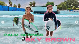 Jackson Dorian & Sky Brown surfing Palm Springs! Resimi