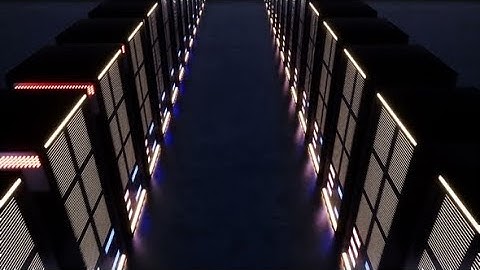 A Huge Data Center with Servers in a Dark Room | Motion Graphics - Videohive template