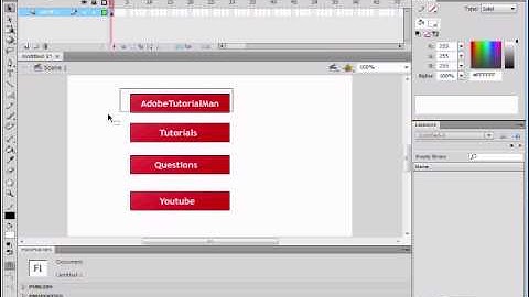 Flash CS4 Tutorial - Navgation Bar (Basic)