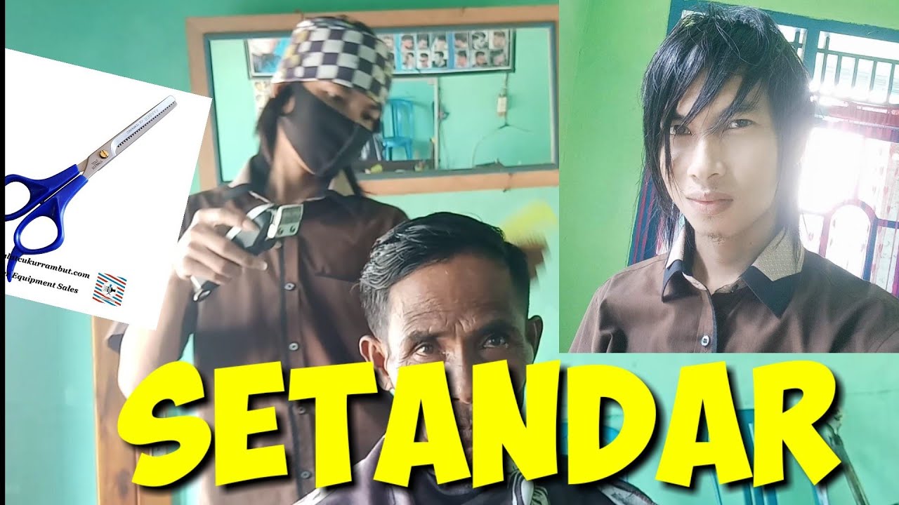 Pangkas rambut  pria  bapak bapak tidak pendek  tidak 