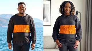 Crochet a Unisex Pullover Sweater: Simple Step-by-Step Tutorial for Beginners! 🧶