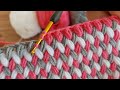 Easy Crochet Baby Blanket Zigzag Spike Pattern For Beginners- Muhteşem Tığ İşi Bebek Battaniye Örgü