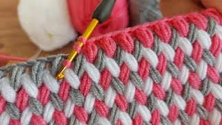 Easy Crochet Baby Blanket Zigzag Spike Pattern For Beginners- Muhteşem Tığ İşi Bebek Battaniye Örgü