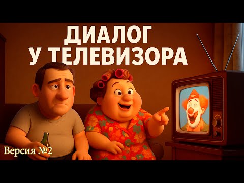 ВТОРАЯ ВЕРСИЯ мультика по песне В.С.ВЫСОЦКОГО: «Диалог у телевизора»(Dialogue on TV-SECOND VERSION)