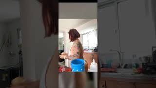 hot girl cooking