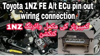 Toyota 1NZ FE A/T ECU complate wiring connections  4 stip computer