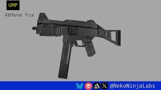 Low Poly UMP #3dart #3dmodeling #lowpoly #3dart #3dmodelling #ps1 #psx #indiedev #gamedev